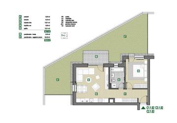 Reality PNORF – novostavba 2i byt, 52 m2, terasa, kobka, pozemok 59 m2, Limbašská ul.