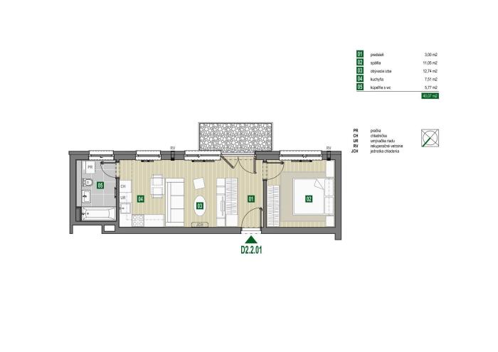 Reality PNORF – novostavba 2i bytu, balkón kobka, Limbašská ul.