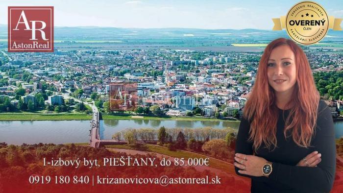 Reality HĽADÁM pre klienta: 1-izbový byt, PIEŠŤANY, do 85.000€