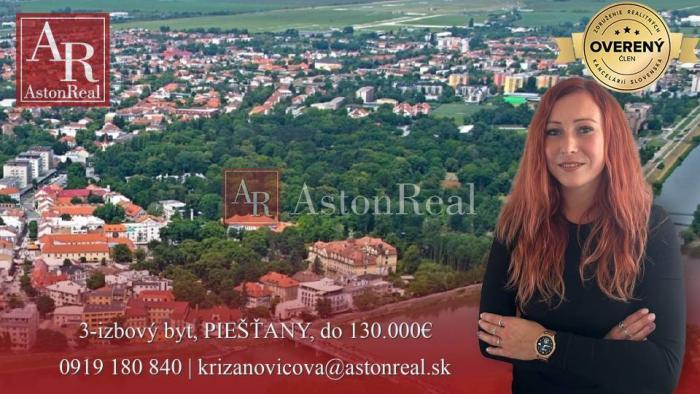 Reality HĽADÁM pre klienta: 3-izbový byt, PIEŠŤANY, do 130.000€