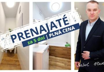 Reality PRENAJATÉ - Zariadený, zrekonštruovaný 2i byt, sídl. III PO