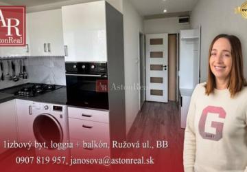 Reality REZERVOVANÉ 1izbový byt, loggia + balkón, Ružová ul., Banská Bystrica