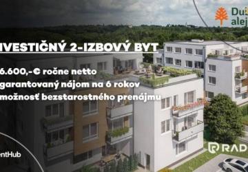 Reality RADO | 2-izbový INVESTIČNÝ BYT | Dubová alej - Ivanka pri Dunaji