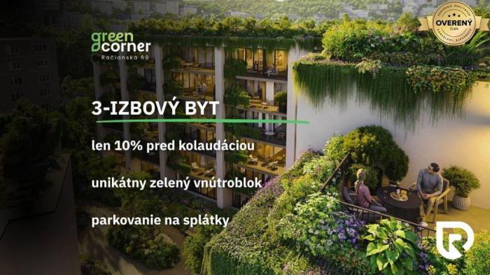 Reality RADO | 3 izbový byt 98m² | Greencorner | Bratislava-Nové mesto