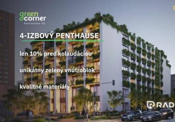 Reality RADO | 4 izbový penthouse 155m² | Greencorner | Bratislava-Nové mesto