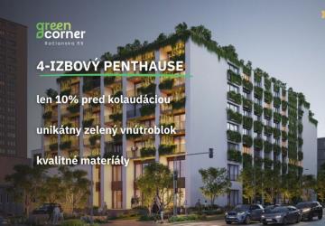 Reality RADO | 4 izbový penthouse 155m² | Greencorner | Bratislava-Nové mesto