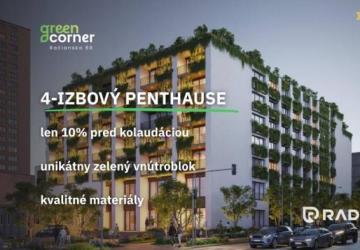 Reality RADO | 4 izbový penthouse 165m² | Greencorner | Bratislava-Nové mesto