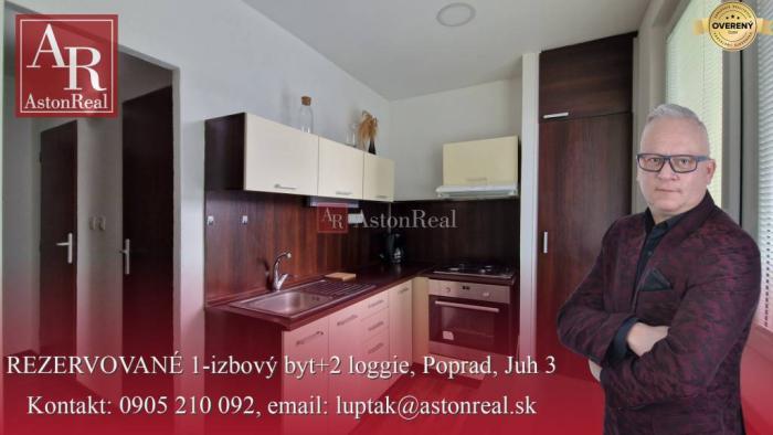 Reality AstonReal: REZERVOVANÉ 1-izbový byt 32m2 + 2 loggie, Poprad - Juh 3