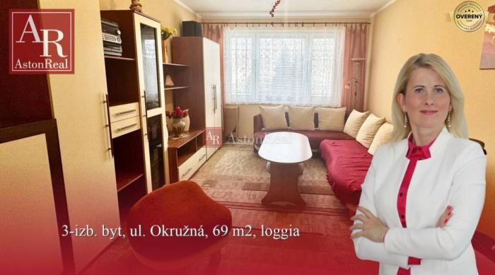 Reality PREDAJ!! 3-Izb. byt, ul. Okružná, Veľký Bysterec, 69m2, loggia, 2.p.