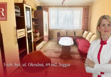 Reality PREDAJ!! 3-Izb. byt, ul. Okružná, Veľký Bysterec, 69m2, loggia, 2.p.