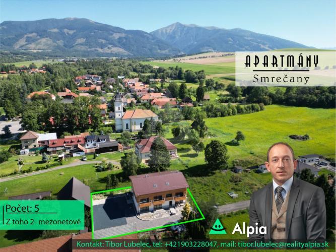 Reality 5 a viac-izbový byt byt, Smrečany