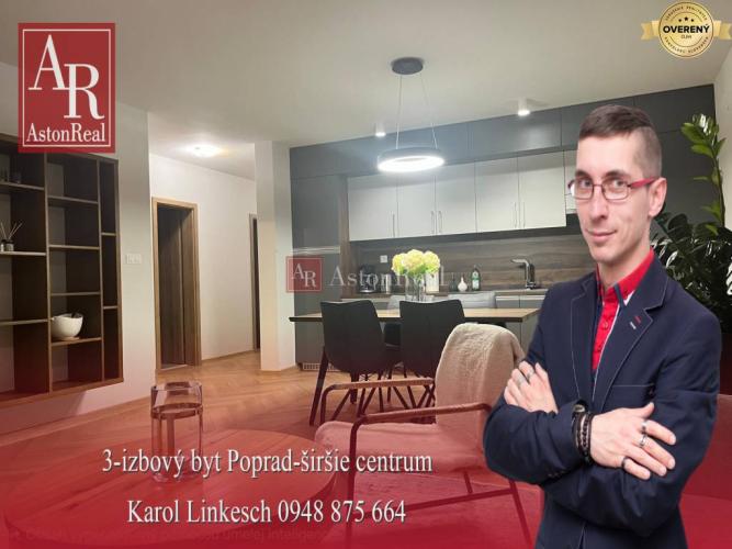 Reality EXKLUZÍVNE-PREDAJ 3-IZB. BYT POPRAD, širšie centr. 80 m2 s garáž.st.