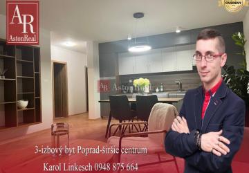 Reality EXKLUZÍVNE-PREDAJ 3-IZB. BYT POPRAD, širšie centr. 80 m2 s garáž.st.