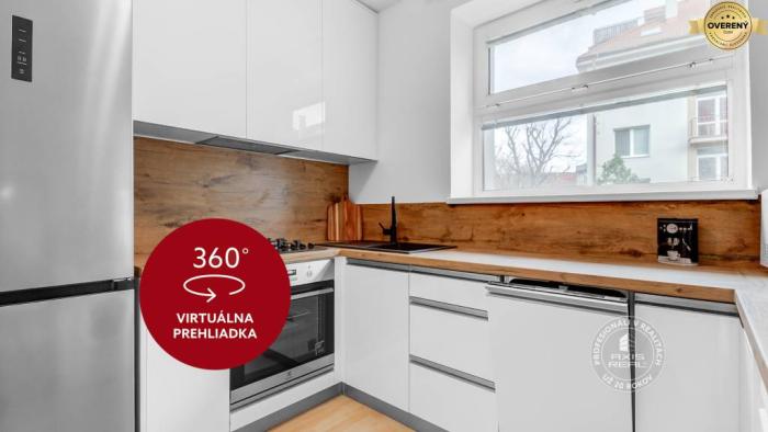 Reality AXIS REAL | Slnečný 2i byt, pivnica, internet v cene, Nivy, Niťová ul.