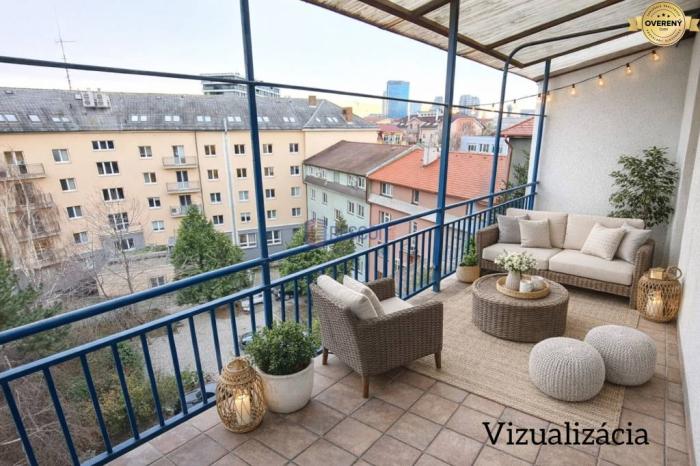 Reality Oáza ticha v centre mesta - 2-izb. byt s terasou, 47m2, Koceľova ul.