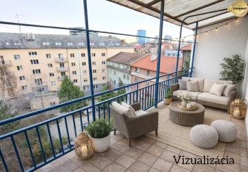 Reality Oáza ticha v centre mesta - 2-izb. byt s terasou, 47m2, Koceľova ul.