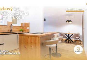 Reality PRENÁJOM | 3i tehlový BYT, 90 m², centrum PO, balkón , ZARIADENÝ