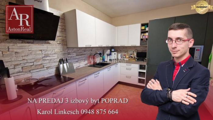 Reality EXKLUZÍVNE-PREDAJ 3-IZBOVÝ BYT POPRAD, juh-bl.Slnečnica 80 m2  2 balk.