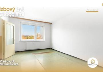 Reality Predaj priestranného 3-izbového bytu 74 m² s dvomi lodžiami v Prešove