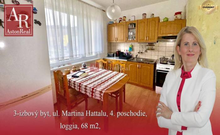 Reality REZERVOVANÉ!!! 3-izbový byt, ul. Martina Hattalu