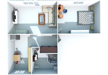 Reality Nový priestranný 2i byt s balkónom Centrum / Bakossova