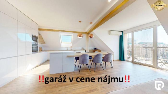 Reality RentHub | moderný | podkrovný | 4-izbový | garáž | Vajnorská
