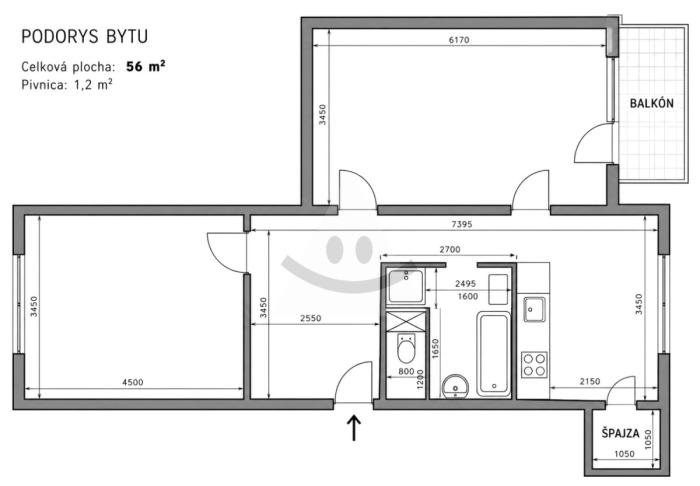 Reality 2-izbový byt byt, Žilina, Hliny VII, Gabajova