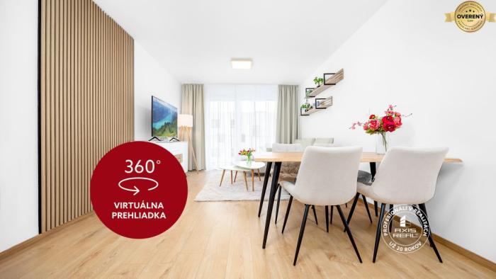 Reality AXIS REAL | ELEGANTNE ZARIADENÝ 2-izbový byt s LODŽIOU a PARKOVANÍM