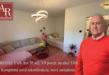 Reality NOVÝ: 1i byt po úplnej rekonštrukcii s komplet novým zariadením na THK