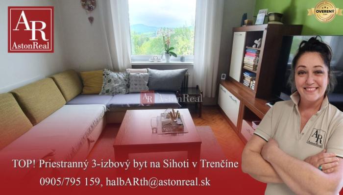 Reality TOP ponuka! Priestranný 3-izbový byt s balkónom, 78m2, Sihoť I,Trenčín