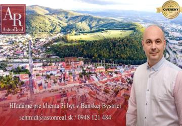 Reality DOSTALI SME DOPYT! Hľadáme pre klienta 2i byt do 170.000€, B. Bystrica