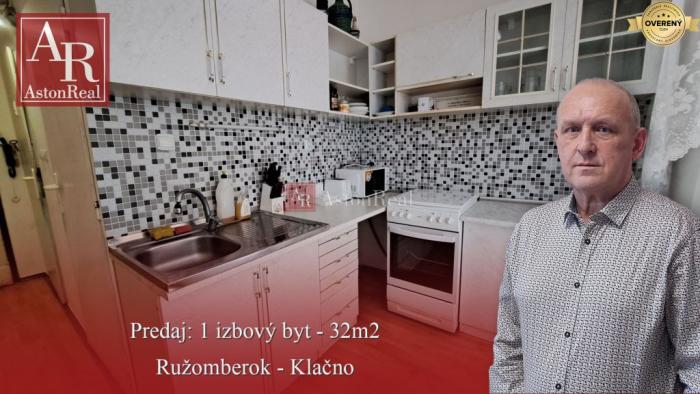 Reality PREDAJ: 1 izbový byt - 31m2, s loggiou, Ružomberok - Klačno