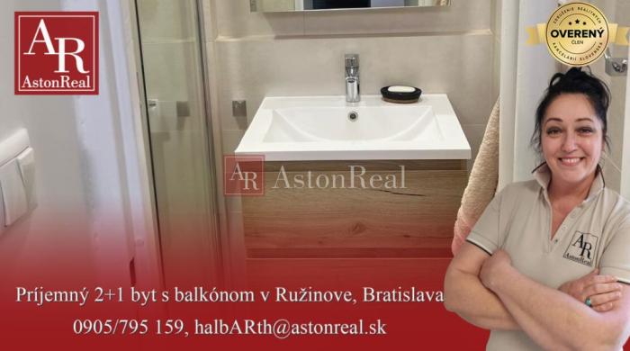 Reality IBA U NÁS! Príjemný byt 2+1, 55m2, balkón, Zálužická, Bratislava II