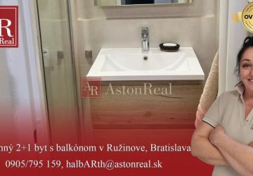 Reality IBA U NÁS! Príjemný byt 2+1, 55m2, balkón, Zálužická, Bratislava II