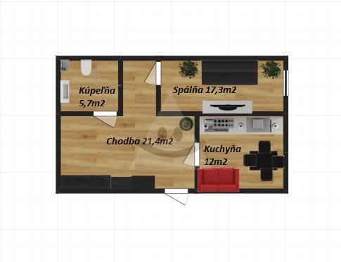 Reality 1-izbový byt byt, Jahodníky