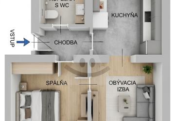 Reality 2-izbový byt byt, Kysucké Nové Mesto, Kysucké Nové Mesto, D.Poľského
