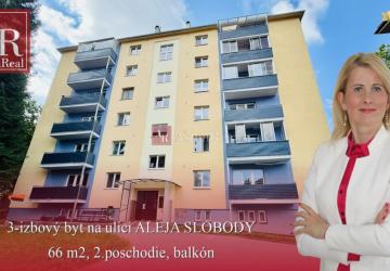 Reality Na predaj 3-izbový byt, ul. ALEJA SLOBODY, 66 m2, 2.p., balkón
