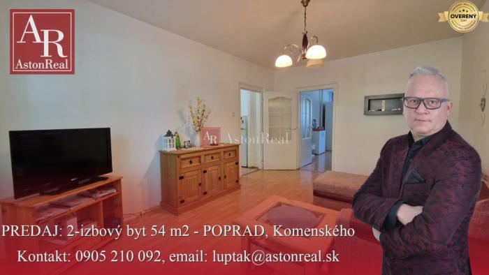 Reality AstonReal: na predaj 2-izbový byt 54 m2 - Poprad, Komenského