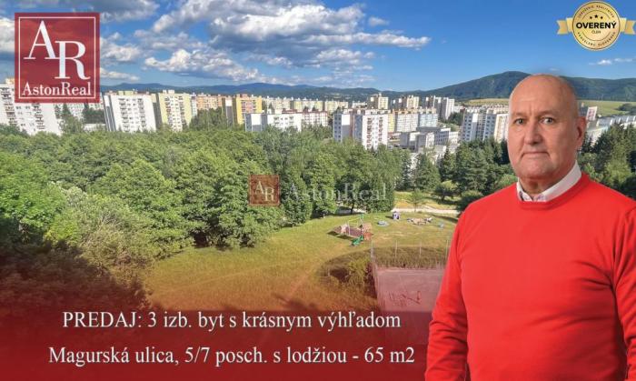 Reality PREDAJ: 3 izb. byt s lodžiou 65 m2, 5/7 posch., Magurská ulica