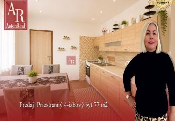 Reality Predaj! Priestranný 4-izbový byt 77 m² s balkónom v Lipt. Mikuláši