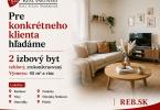 Reality REB.SK - HĽADÁME: 2-iz ideálne tehlový byt pre konkrétneho klienta