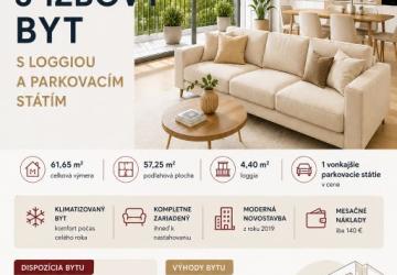 Reality REB.SK Na predaj 3 izbový byt Malacky