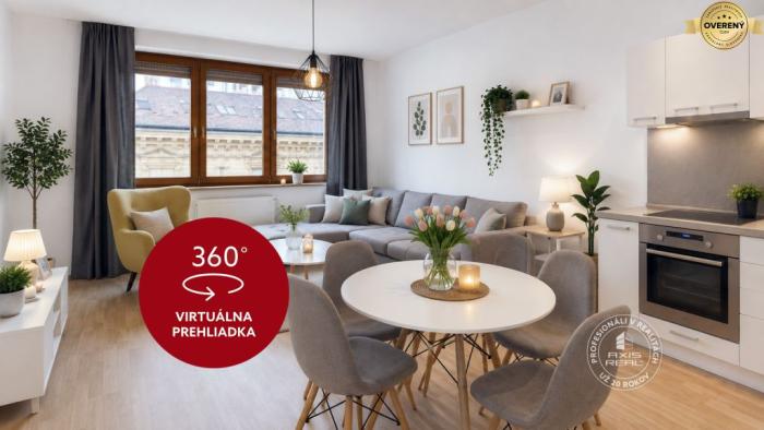 Reality AXIS REAL | Elegantný zariadený 2i byt 60 m2 v City Gate, Laurinská ul