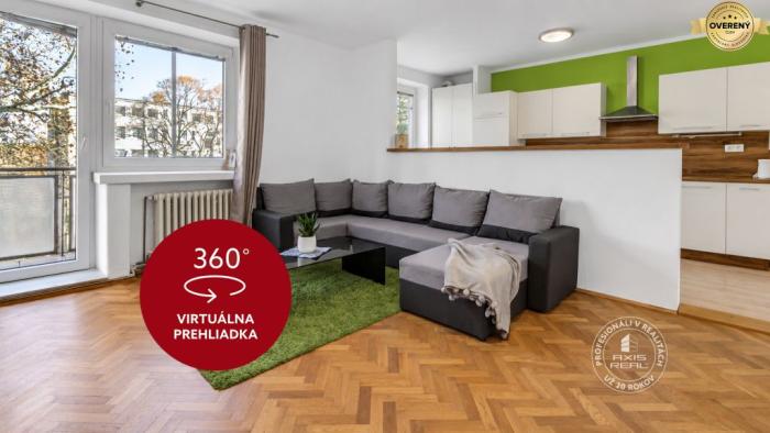 Reality AXIS REAL | 2i zariadený, balkón, pivnica, výťah, pri Horskom Parku