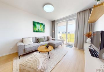Reality NR/Mlynárce - Zariadený 2i byt s parkovaním a balkónom v novostavbe