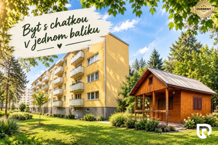Reality RADO | Super cena! 3i byt s parkovacím miestom a záhradnou chatkou