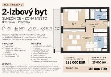 Reality Na Predaj Slnečnice 2 izbový byt