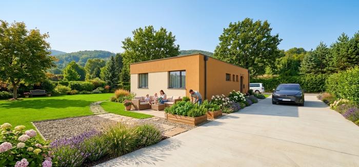 Reality PNORF – eko. novostavba 4i RD s terasou, 109 m2, pozemok 467 m2, D. Otrokovce