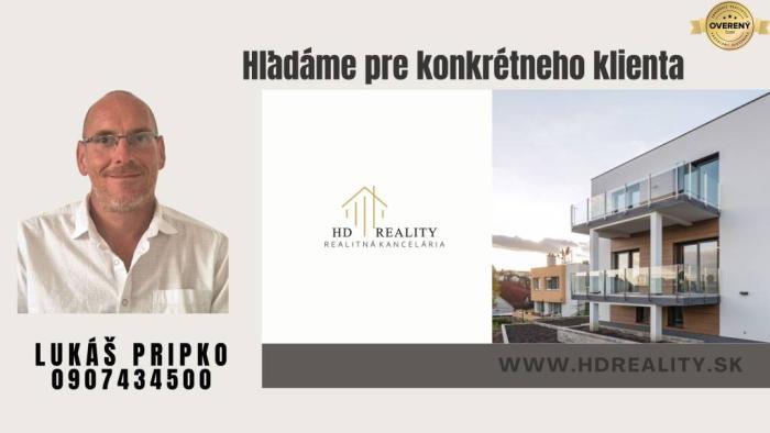 Reality Hľadáme pre klienta rodinný dom v obci Bobrovec