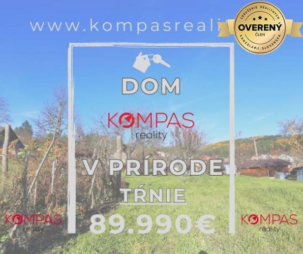 Reality ÚTULNÝ DOMČEK V PRÍRODE,IDEÁLNY NA CHALUPÁRČENIE ALEBO POKOJNÉ BÝVANIE